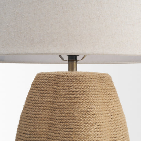 Portofino Natural Abaca Rope Table Lamp from Mercana - Luna Furniture