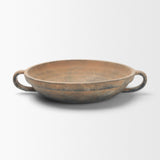 Cotto Round w/ Handles Weathered Terracotta Decorative Bowl from Mercana - Luna Furniture