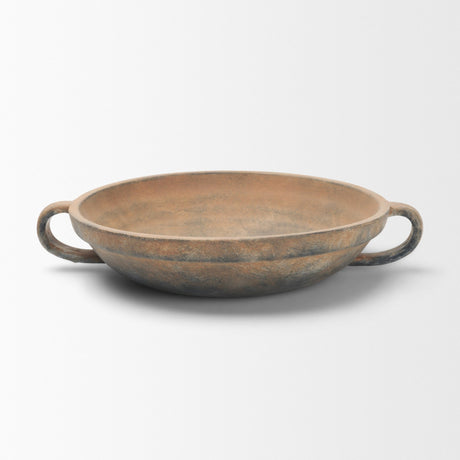 Cotto Round w/ Handles Weathered Terracotta Decorative Bowl from Mercana - Luna Furniture