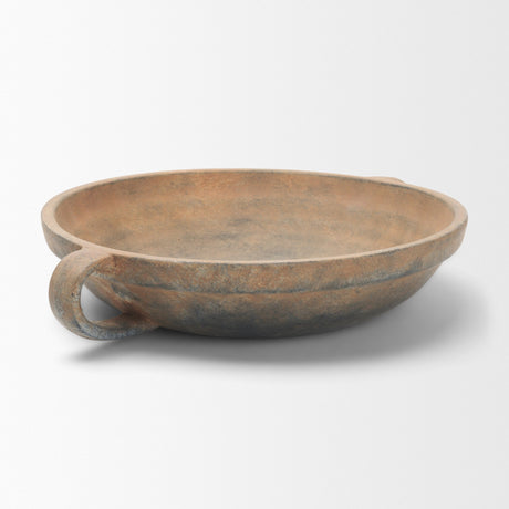 Cotto Round w/ Handles Weathered Terracotta Decorative Bowl from Mercana - Luna Furniture