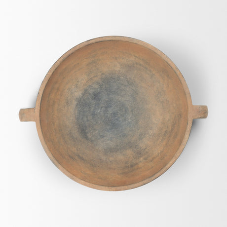 Cotto Round w/ Handles Weathered Terracotta Decorative Bowl from Mercana - Luna Furniture