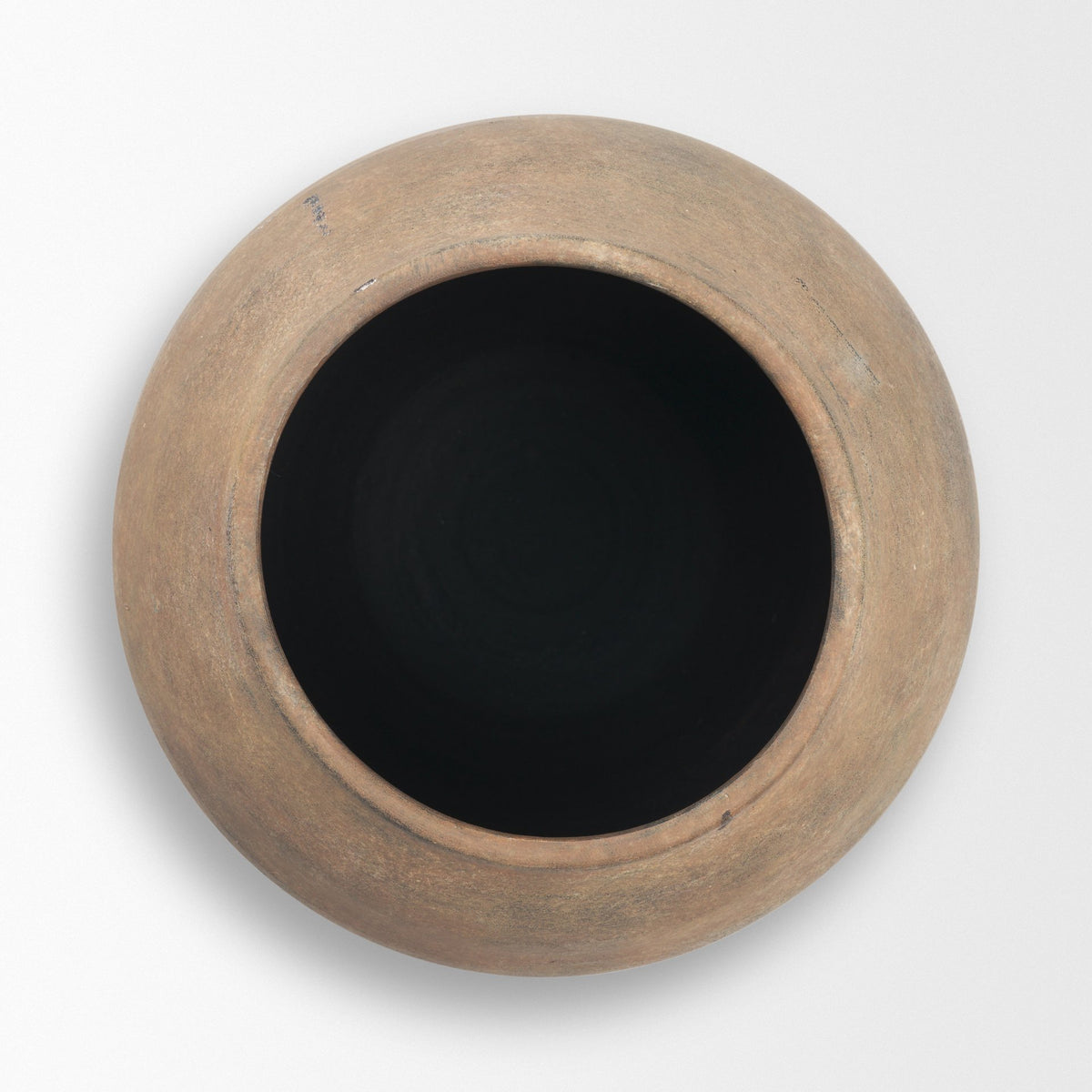Cotto 10.6H Two Tone Wide Mouth Weathered Terracotta Urn Vase from Mercana - Luna Furniture