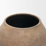 Cotto 10.6H Two Tone Wide Mouth Weathered Terracotta Urn Vase from Mercana - Luna Furniture