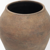 Cotto 10.6H Two Tone Wide Mouth Weathered Terracotta Urn Vase from Mercana - Luna Furniture