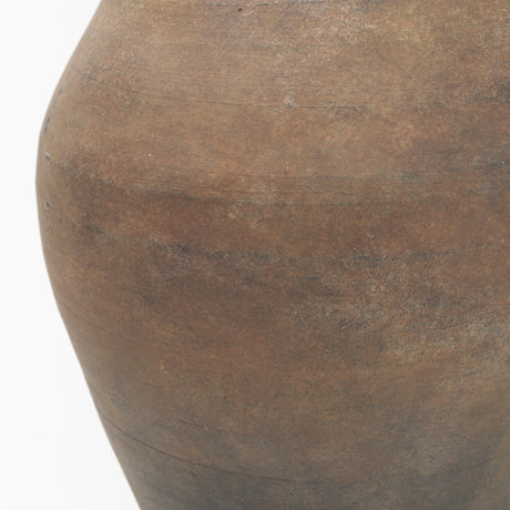 Cotto 10.6H Two Tone Wide Mouth Weathered Terracotta Urn Vase from Mercana - Luna Furniture