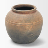 Cotto 8.7H Weathered Round Terracotta Vase from Mercana - Luna Furniture