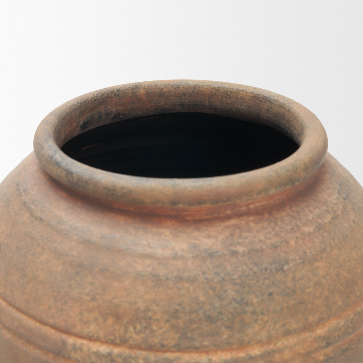 Cotto 8.7H Weathered Round Terracotta Vase from Mercana - Luna Furniture