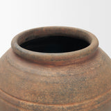 Cotto 8.7H Weathered Round Terracotta Vase from Mercana - Luna Furniture