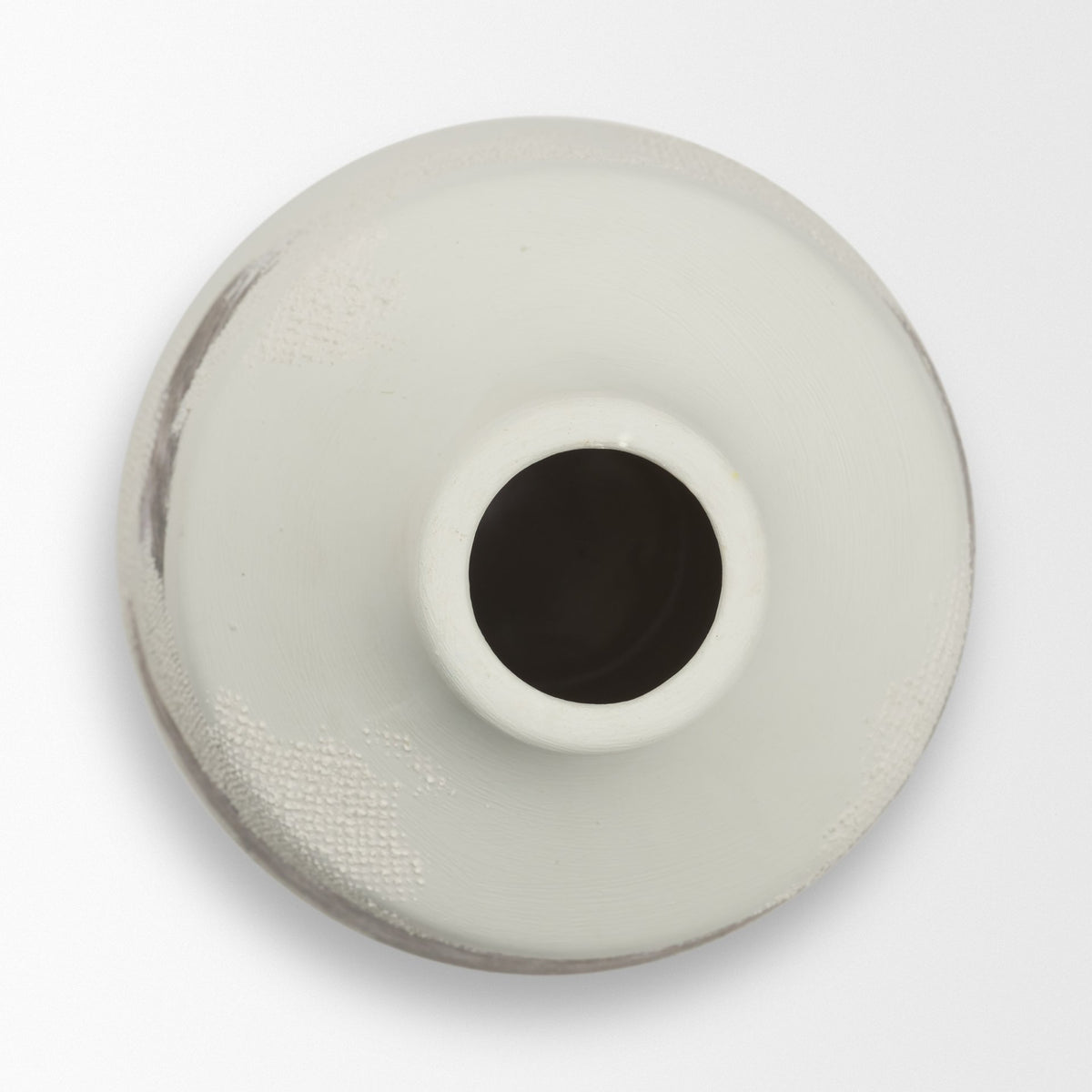 Velo 11.8H White w/Green Hand-Painted Terracotta Decorative Vase from Mercana - Luna Furniture
