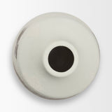 Velo 11.8H White w/Green Hand-Painted Terracotta Decorative Vase from Mercana - Luna Furniture
