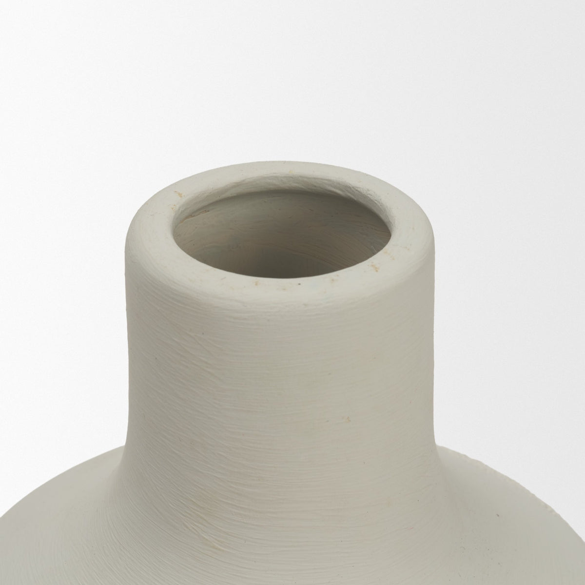 Velo 11.8H White w/Green Hand-Painted Terracotta Decorative Vase from Mercana - Luna Furniture