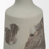 Velo 11.8H White w/Green Hand-Painted Terracotta Decorative Vase from Mercana - Luna Furniture