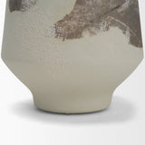 Velo 11.8H White w/Green Hand-Painted Terracotta Decorative Vase from Mercana - Luna Furniture