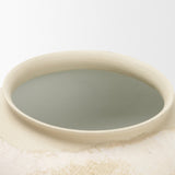 Velo Cream w/White Hand-Painted Terracotta Decorative Vase from Mercana - Luna Furniture
