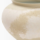 Velo Cream w/White Hand-Painted Terracotta Decorative Vase from Mercana - Luna Furniture