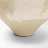 Velo Cream w/White Hand-Painted Terracotta Decorative Vase from Mercana - Luna Furniture