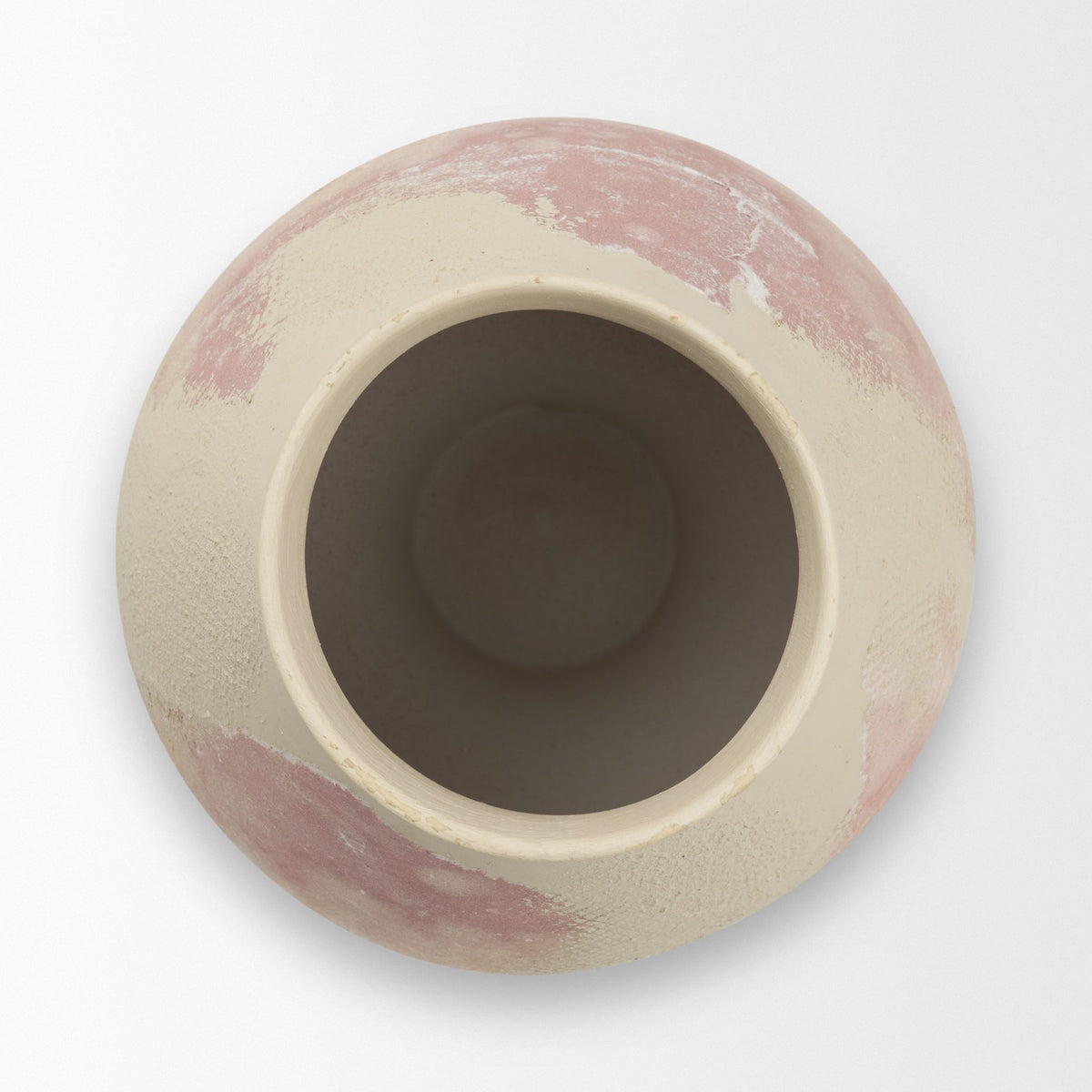 Velo Cream w/Blush Pink Hand-Painted Terracotta Decorative Vase from Mercana - Luna Furniture