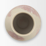 Velo Cream w/Blush Pink Hand-Painted Terracotta Decorative Vase from Mercana - Luna Furniture