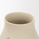 Velo Cream w/Blush Pink Hand-Painted Terracotta Decorative Vase from Mercana - Luna Furniture