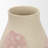 Velo Cream w/Blush Pink Hand-Painted Terracotta Decorative Vase from Mercana - Luna Furniture
