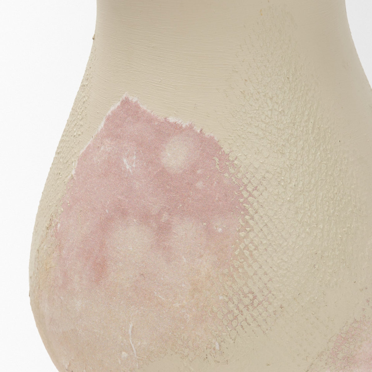 Velo Cream w/Blush Pink Hand-Painted Terracotta Decorative Vase from Mercana - Luna Furniture