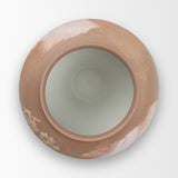 Velo Brown w/White Hand-Painted Terracotta Decorative Vase from Mercana - Luna Furniture