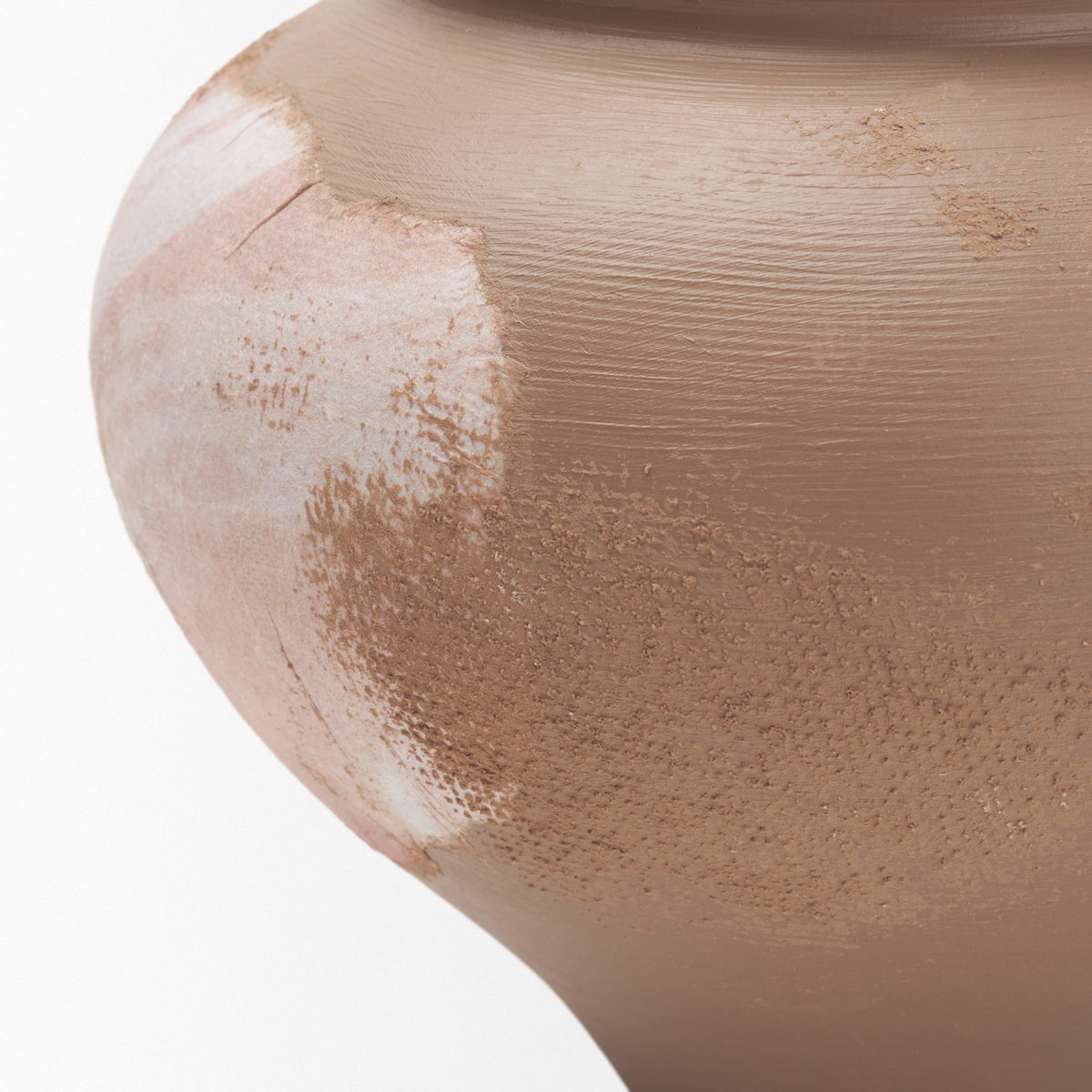 Velo Brown w/White Hand-Painted Terracotta Decorative Vase from Mercana - Luna Furniture