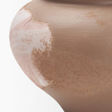 Velo Brown w/White Hand-Painted Terracotta Decorative Vase from Mercana - Luna Furniture