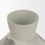 Velo 8.1H White w/Green Hand-Painted Terracotta Decorative Vase from Mercana - Luna Furniture