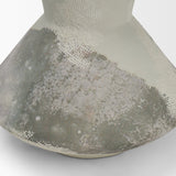 Velo 8.1H White w/Green Hand-Painted Terracotta Decorative Vase from Mercana - Luna Furniture