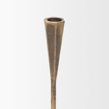 Naja Antique Brass Metal Double Taper Candle Holder from Mercana - Luna Furniture