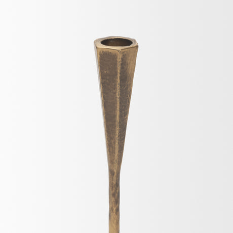 Naja Antique Brass Metal Double Taper Candle Holder from Mercana - Luna Furniture