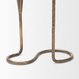 Naja Antique Brass Metal Double Taper Candle Holder from Mercana - Luna Furniture
