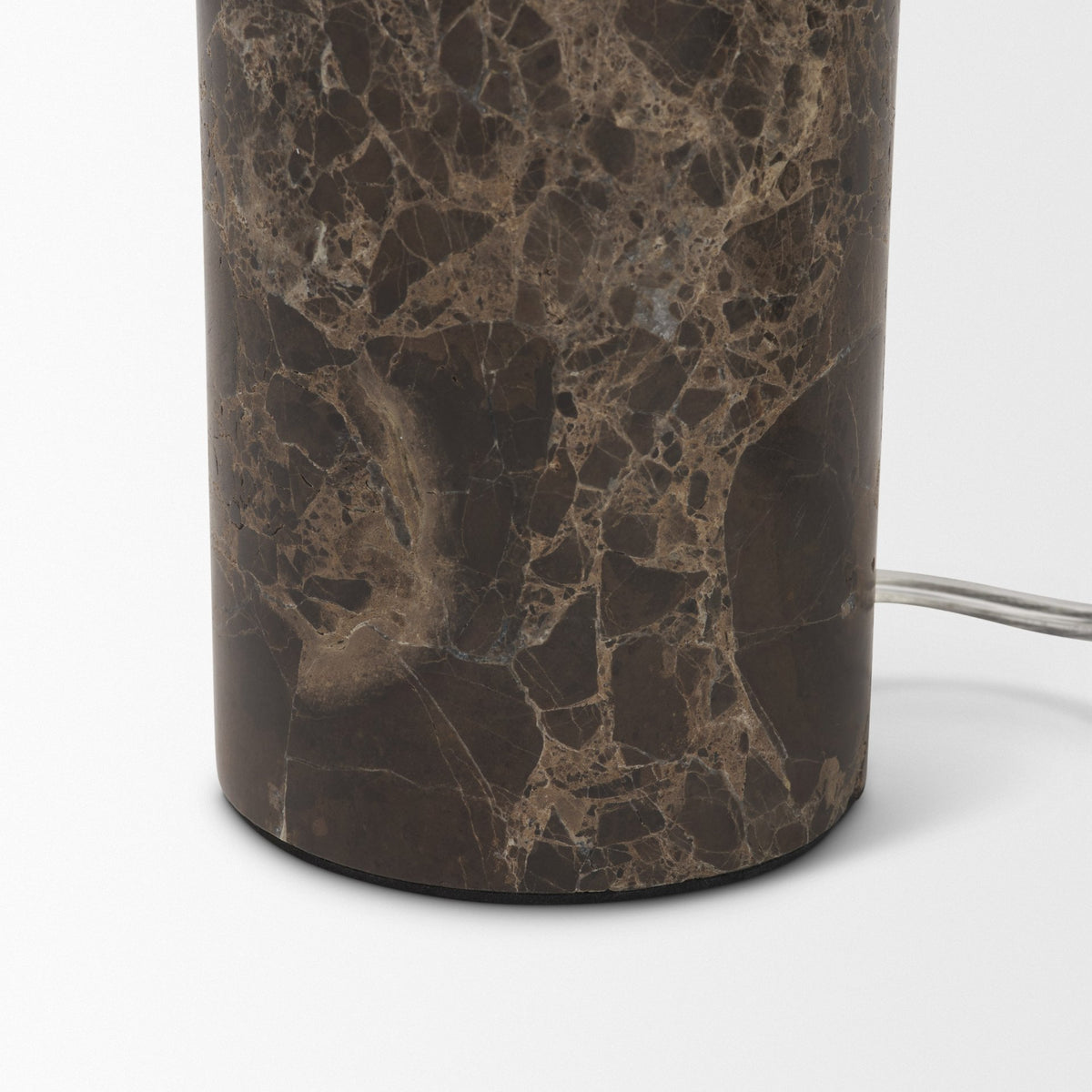 Caldo Brown Marble Base w/ Frosted Glass Globe Table Lamp from Mercana - Luna Furniture