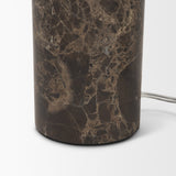 Caldo Brown Marble Base w/ Frosted Glass Globe Table Lamp from Mercana - Luna Furniture
