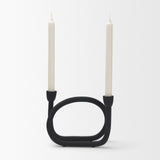 Serpens Black Metal Large Candleholder from Mercana - Luna Furniture