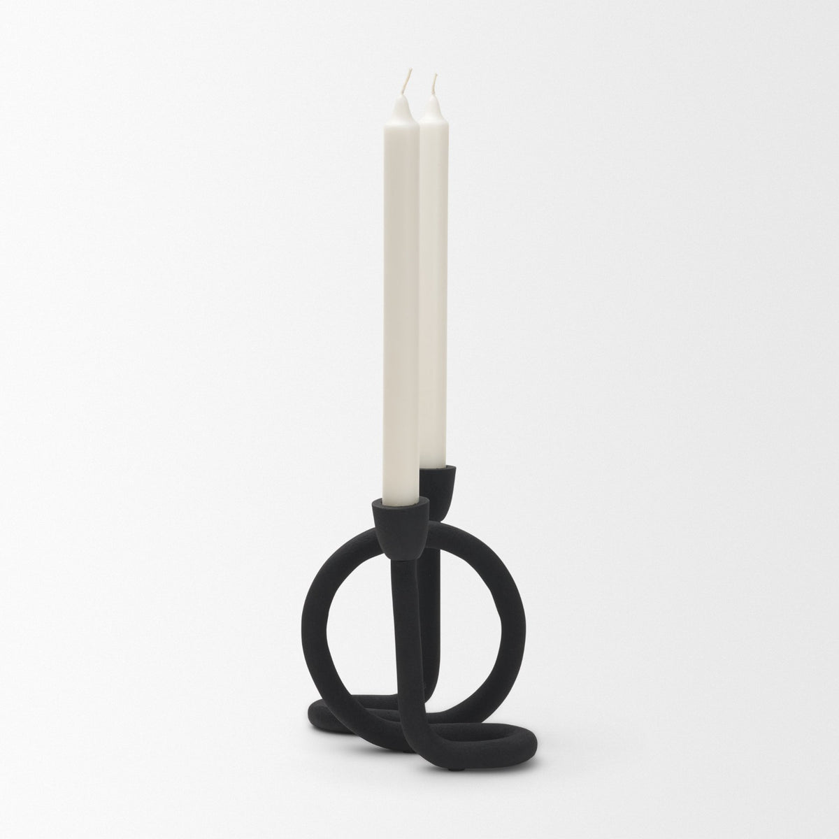 Serpens Black Metal Narrow Candle Holder from Mercana - Luna Furniture
