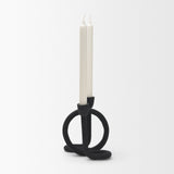 Serpens Black Metal Narrow Candle Holder from Mercana - Luna Furniture