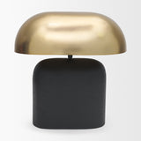 Liorre Textured Black Metal Base w/ Gold Metal Shade 1-Light Table Lamp from Mercana - Luna Furniture
