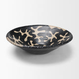 Bosma Black and Cream Ceramic Decorative Bowl from Mercana - Luna Furniture