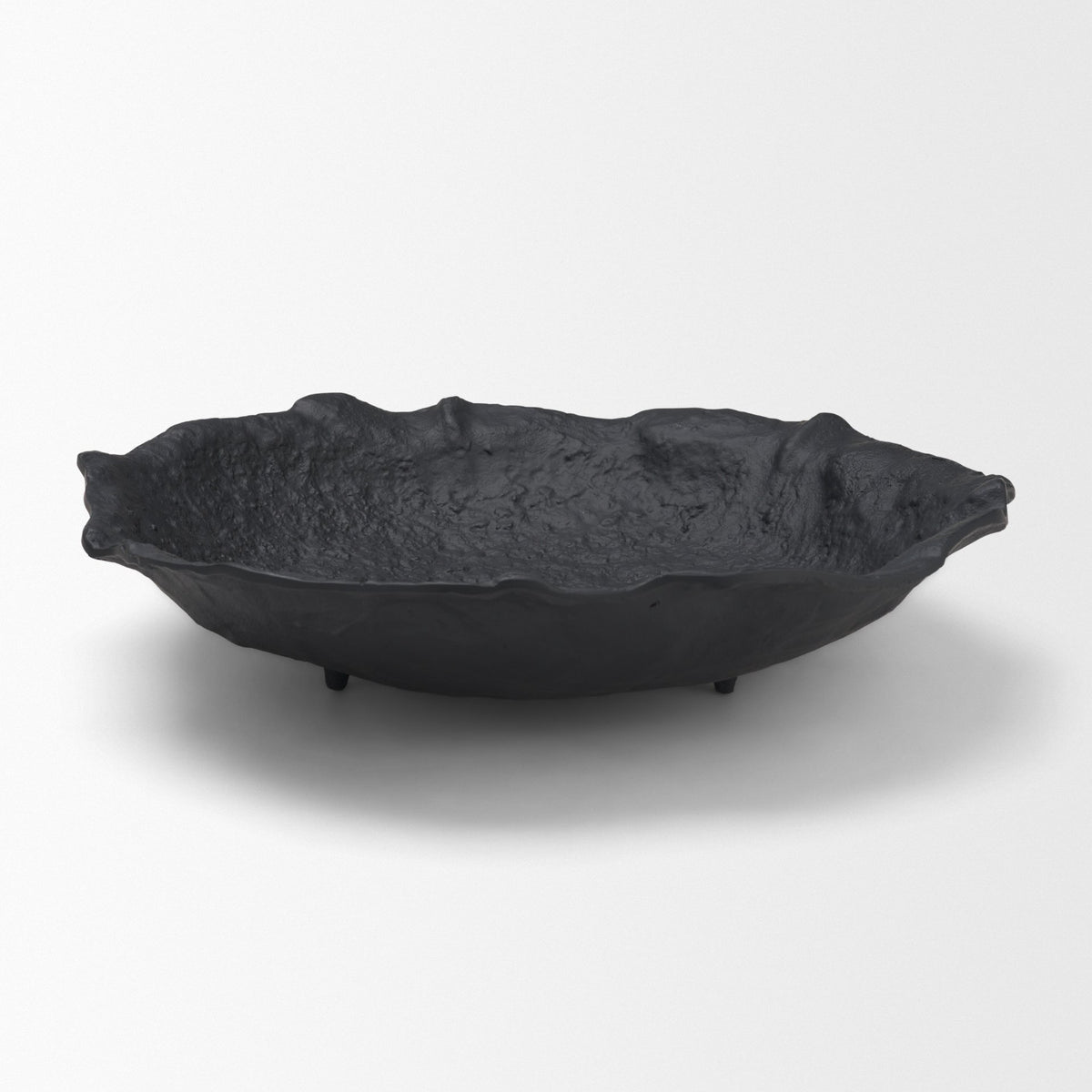 Verdant Large Matte Black Metal Decorative Centerpiece Bowl from Mercana - Luna Furniture