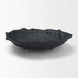 Verdant Large Matte Black Metal Decorative Centerpiece Bowl from Mercana - Luna Furniture