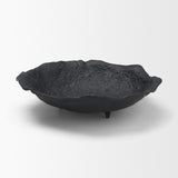 Verdant Small Matte Black Metal Decorative Centerpiece Bowl from Mercana - Luna Furniture