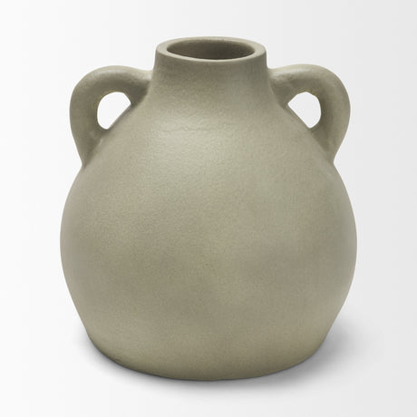 Cantara Small Sage Green Ceramic Milk Jug w/ Handles from Mercana - Luna Furniture