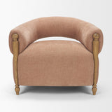 Margaux Sienna Fabric Open Back Barrel Accent Chair from Mercana - Luna Furniture
