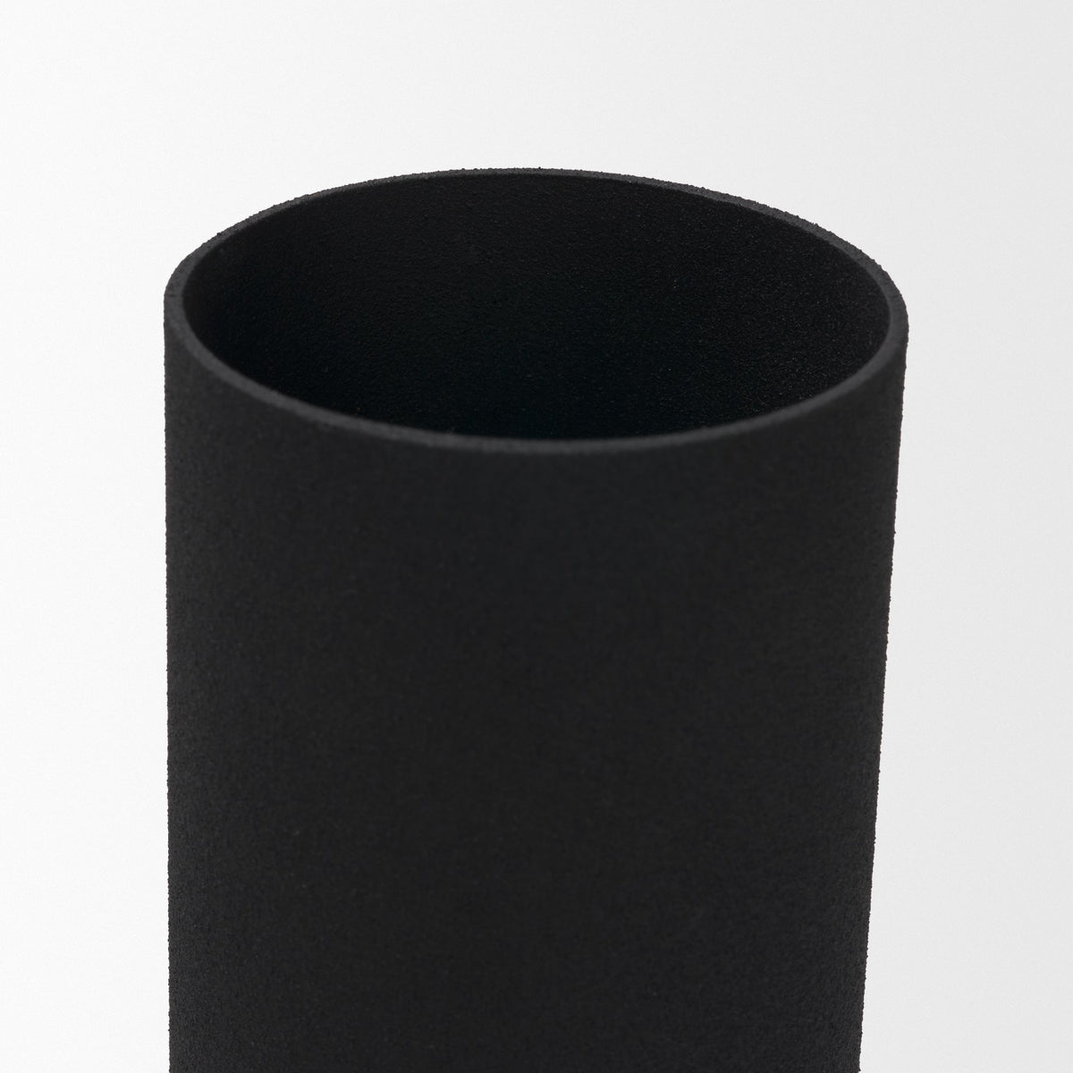 Veda Small Black Metal Geometric Vase from Mercana - Luna Furniture