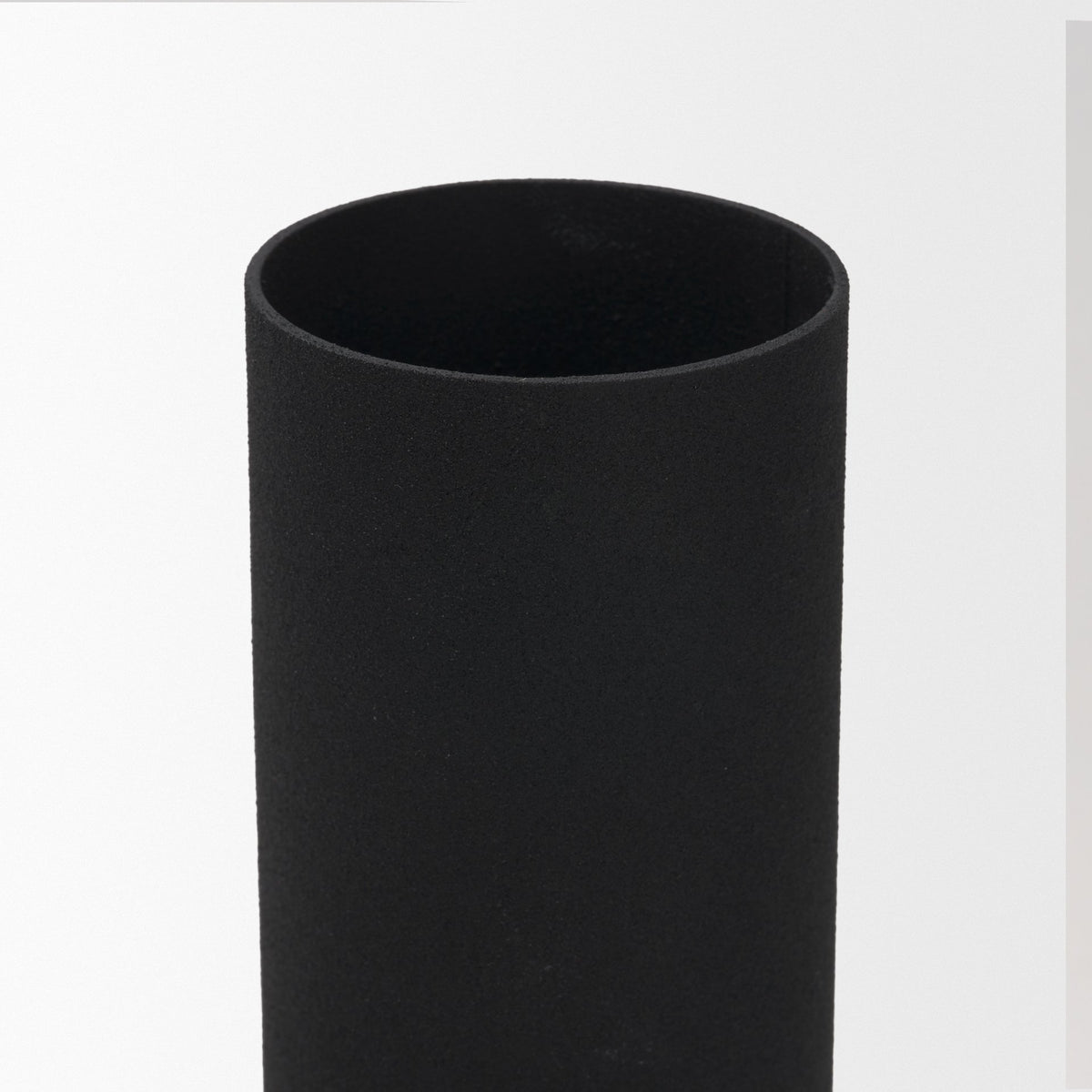 Veda Small Black Metal Geometric Vase from Mercana - Luna Furniture
