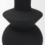 Veda Small Black Metal Geometric Vase from Mercana - Luna Furniture
