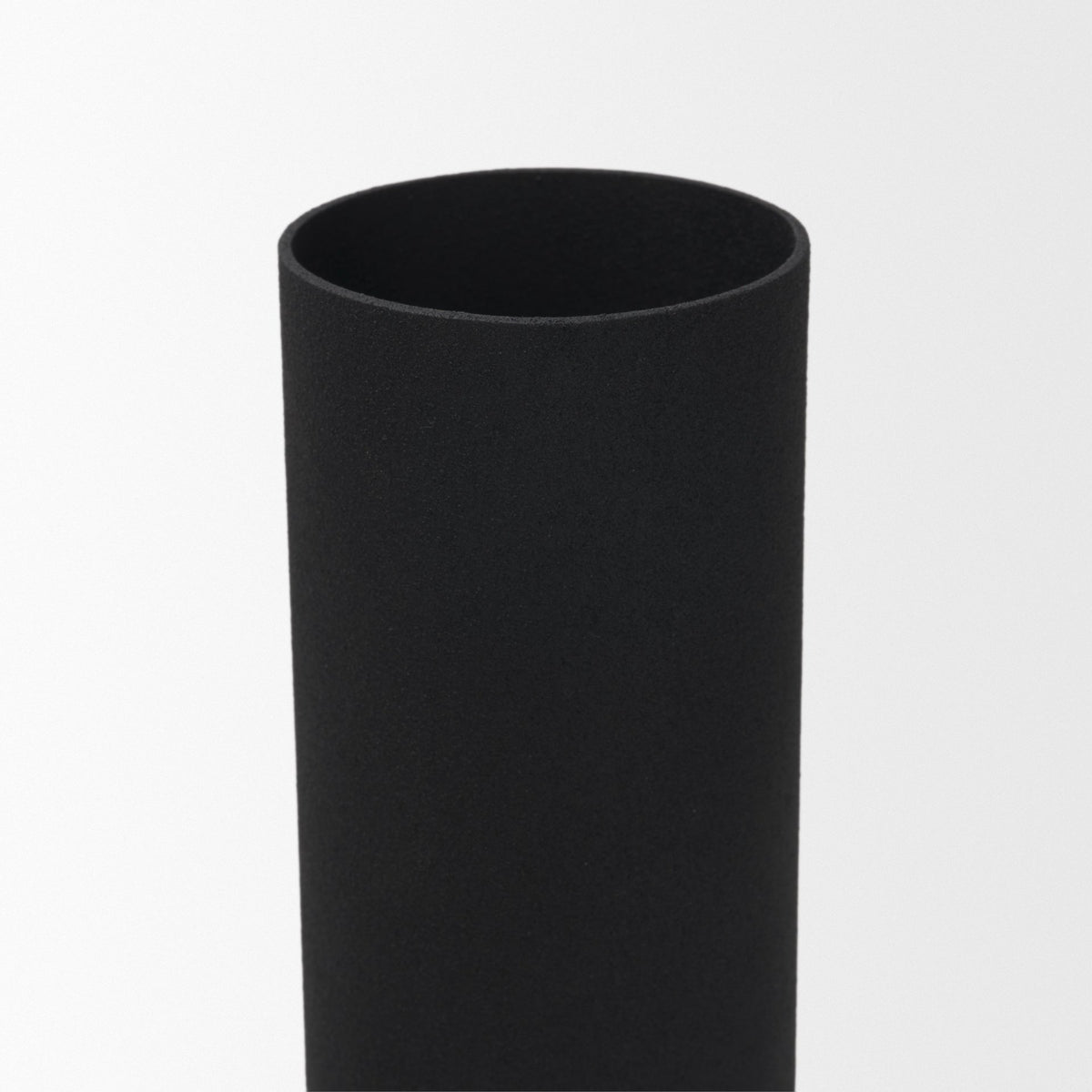 Veda Small Black Metal Geometric Vase from Mercana - Luna Furniture