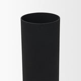 Veda Small Black Metal Geometric Vase from Mercana - Luna Furniture
